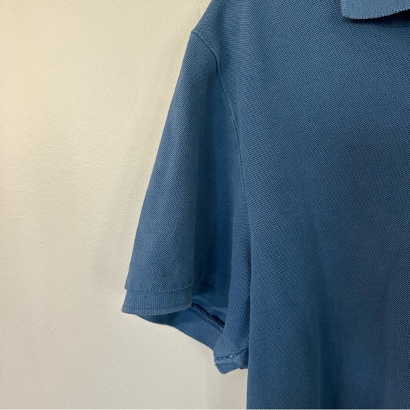 American Eagle Men’s Athletic Fit Blue Short Sleeve Buttoned Polo Size L GUC - Picture 4 of 8